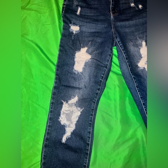 Judy Blue Skinny Distressed Blue Jeans size 26 - Picture 4 of 11